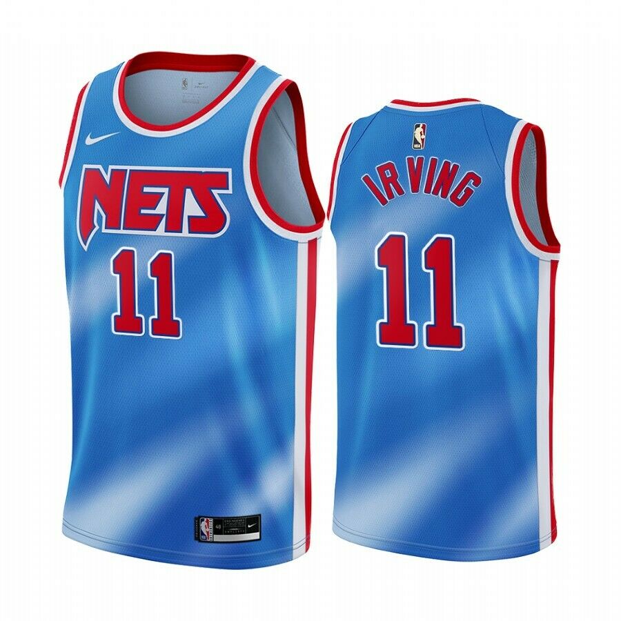 Men's Brooklyn Nets #11 Kyrie Irving Blue NBA 2020-21 Dri-FIT Hardwood Classic Stitched Jersey